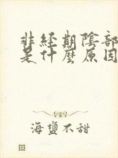 非经期阴部出血是什么原因