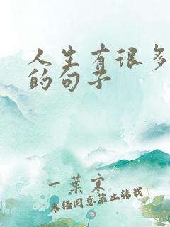 人生有很多遗憾的句子