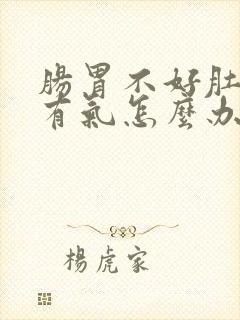 肠胃不好肚子老有气怎么办