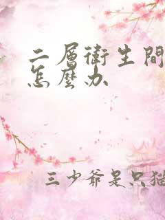 二层卫生间漏水怎么办