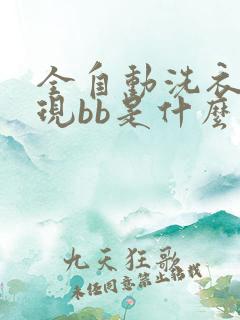 全自动洗衣机出现bb是什么故障