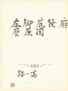 左脚底发麻是什么原因