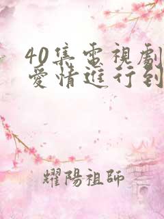 40集电视剧将爱情进行到底