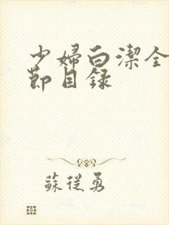 少妇白洁全文章节目录