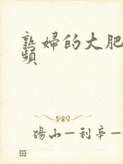 熟妇的大肥腚视频