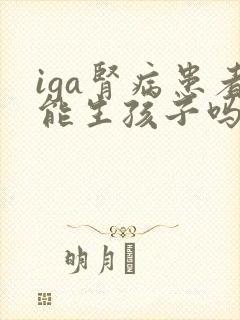 iga肾病患者能生孩子吗