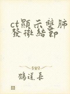 ct显示双肺多发微结节