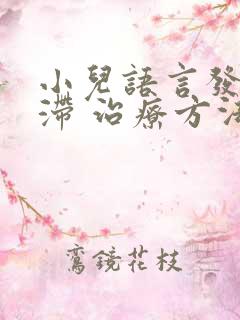 小儿语言发育迟滞 治疗方法