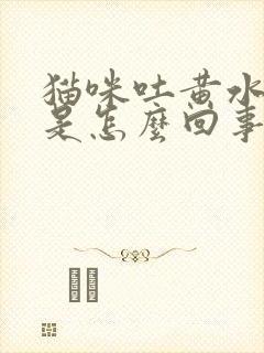 猫咪吐黄水毛球是怎么回事