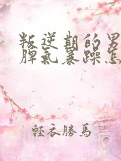 叛逆期的男孩子脾气暴躁怎么办