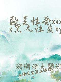 欧美性受xxxx黑人性爽xyx
