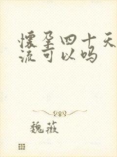 怀孕四十天用药流可以吗