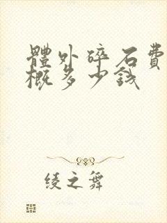 体外碎石费用大概多少钱