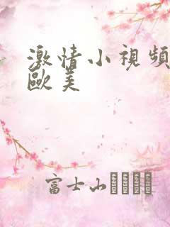 激情小视频同性欧美