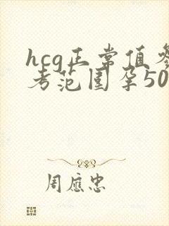 hcg正常值参考范围孕50天