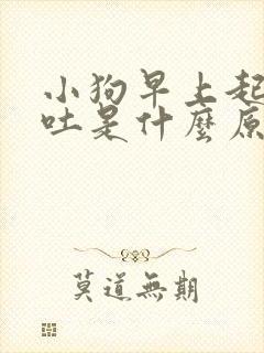 小狗早上起来呕吐是什么原因