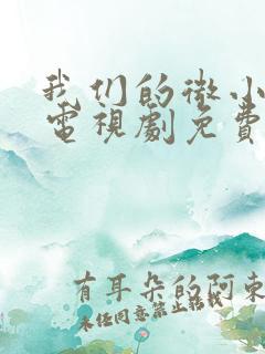 我们的微小终末电视剧免费观看