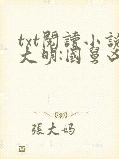 txt阅读小说大明:国舅凶猛