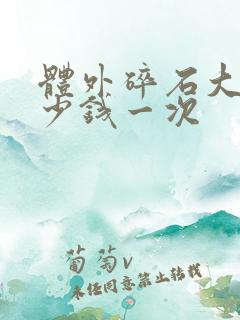 体外碎石大概多少钱一次