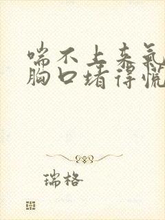 喘不上来气感觉胸口堵得慌