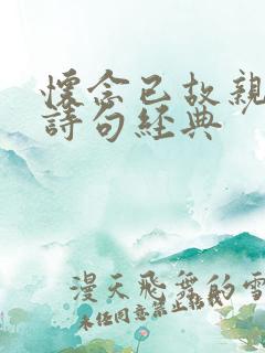 怀念已故亲人的诗句经典