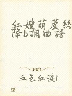 红嫂葫芦丝独奏降b调曲谱