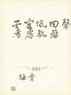 子宫低回声结节考虑肌瘤