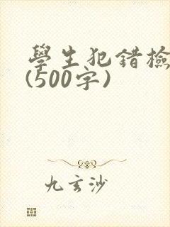 学生犯错检讨书(500字)