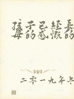 孩子已经长大父母的感慨的句子