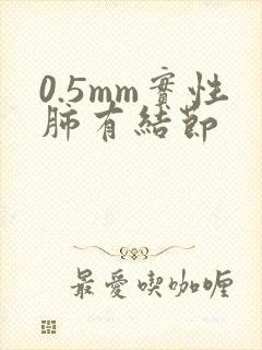 0.5mm实性肺有结节