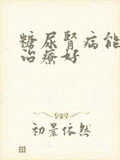 糖尿肾病能不能治疗好