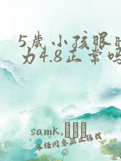 5岁小孩眼睛视力4.8正常吗