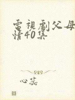 电视剧父母的爱情40集