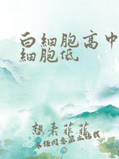 白细胞高中性粒细胞低