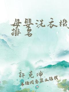 母婴洗衣机品牌排名