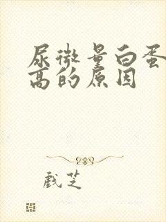 尿微量白蛋白升高的原因