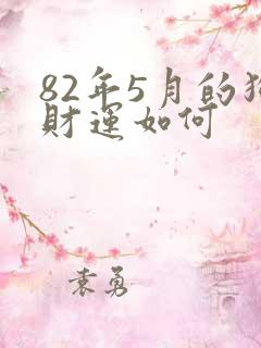 82年5月的狗财运如何