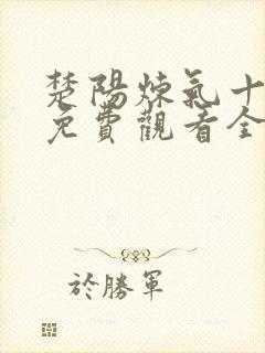 楚阳炼气十万年免费观看全集