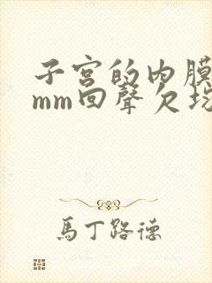 子宫的内膜厚6mm回声欠均匀