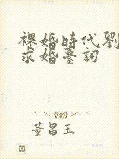 裸婚时代刘易阳求婚台词