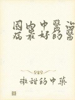 国内中医治疗肾病最好的医院排名