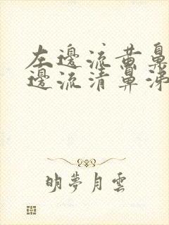 左边流黄鼻涕右边流清鼻涕