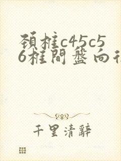 颈椎c45c56椎间盘向后突出