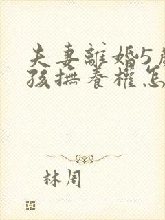 夫妻离婚5岁小孩抚养权怎么判