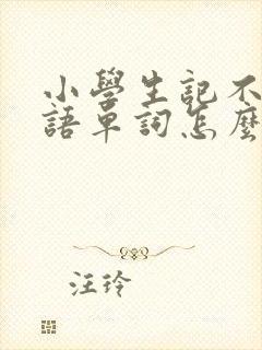 小学生记不住英语单词怎么办