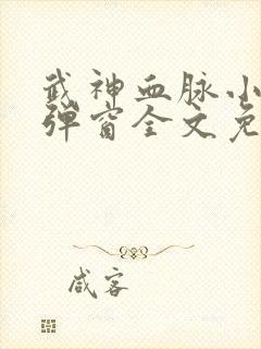 武神血脉小说无弹窗全文免费阅读