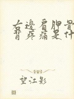 右边肩胛骨处后背疼痛是什么原因