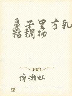 鼻子里有乳白色粘稠物