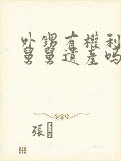 外甥有权利继承舅舅遗产吗