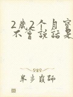 2岁2个月宝宝不会说话是什么原因